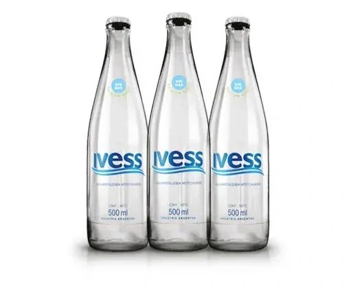 Botellas de agua vidrio sin gas 